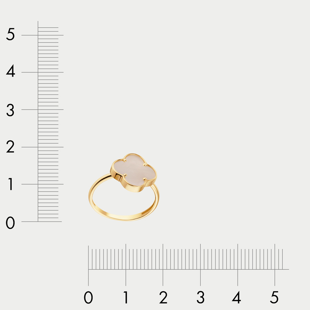 Кольцо женское из желтого золота 585 пробы с перламутром (арт. 20-20-0700-29999)