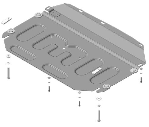 Защита стальная 2 мм Д, КПП Hyundai Elantra; KIA Cee'd; Cerato MOTODOR.70919