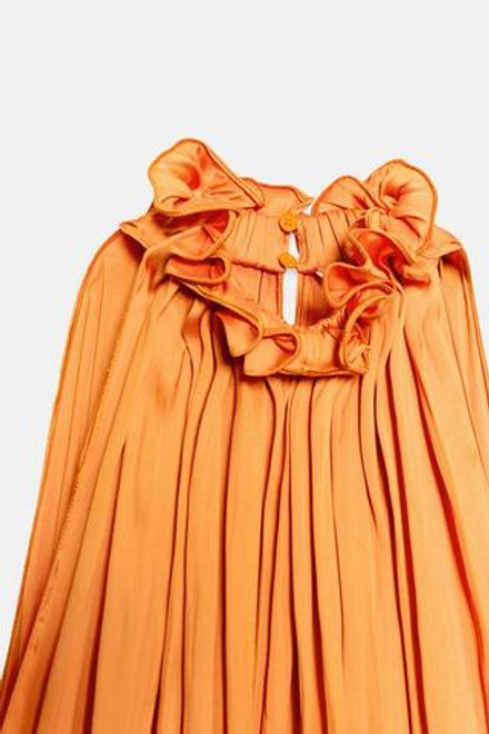 ZARA АТЛАСНЫЙ КОМБИНЕЗОН — ZW COLLECTION, ОРАНЖЕВЫЙ