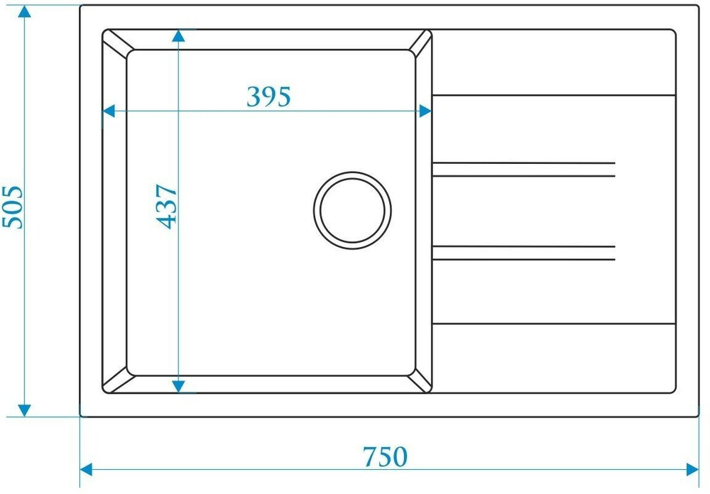 МОЙКА МАТ, МОДЕЛЬ 16/Q8 КАРЕЛ.КАМЕНЬ ТЕМНО-СЕРЫЙ