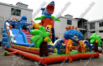 Коммерческий надувной батут "На морском дне" 16*8*8 м