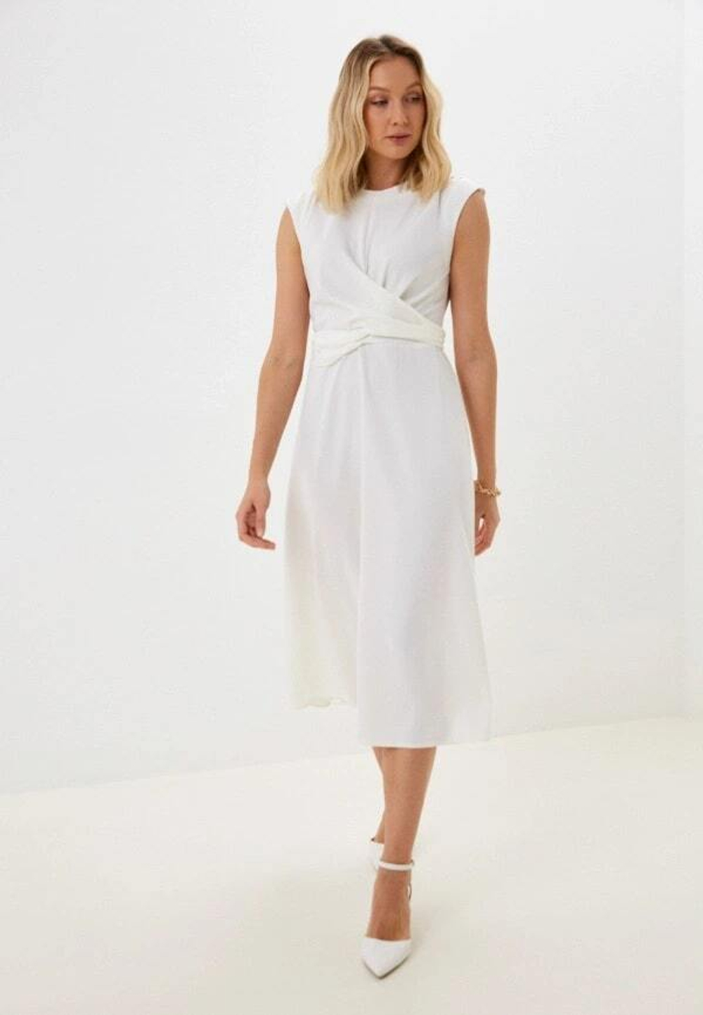 Платье с двойным запахом Butterfly, цвет экрю