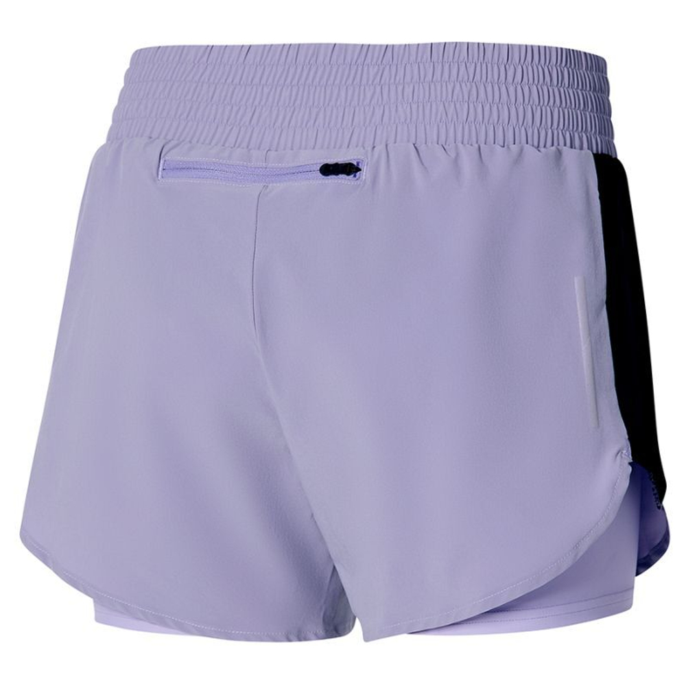 Женские Шорты теннисные Mizuno 2in1 4.5 Short - wisteria/pale lilac