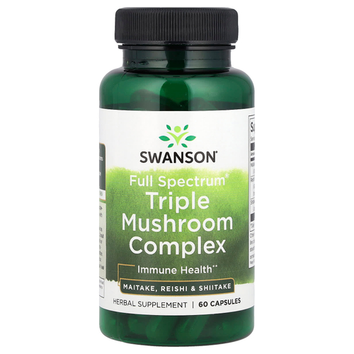 Swanson Vitamins, Full Spectrum® комплекс из трех грибов, 60 капсул