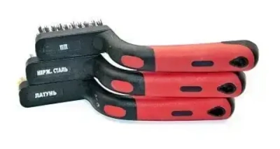 Набор щеток три вида щетины сталь латунь полипропилен