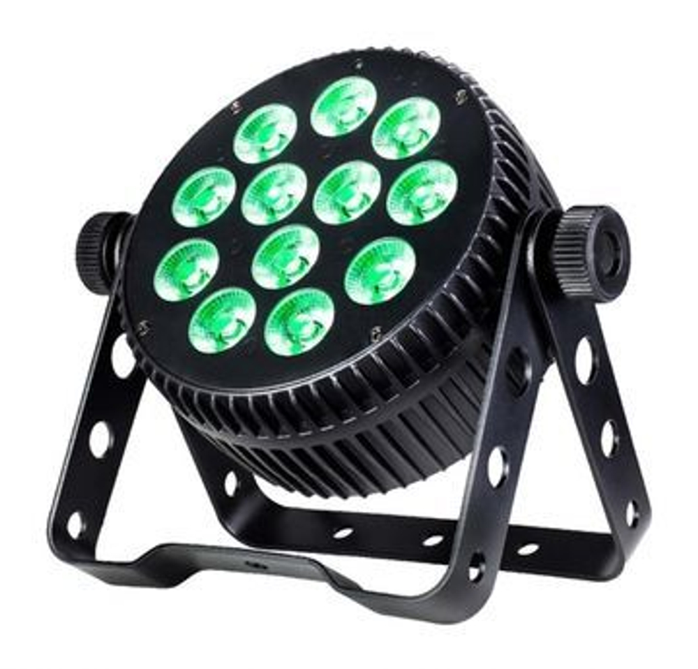 Anzhee P14x15 SLIM LED PAR Светодиодный прожектор. 14 светодиодов по 15 Вт / RGBWA+UV / 30° / SLIM-корпус / пассивное охлаждение, бесшумная работа. Габариты: 270 x 252 x 90 мм. Вес: 3 кг.