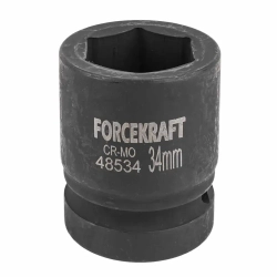 Головка ударная 1'', 34мм (6гр.) FORCEKRAFT FK-48534