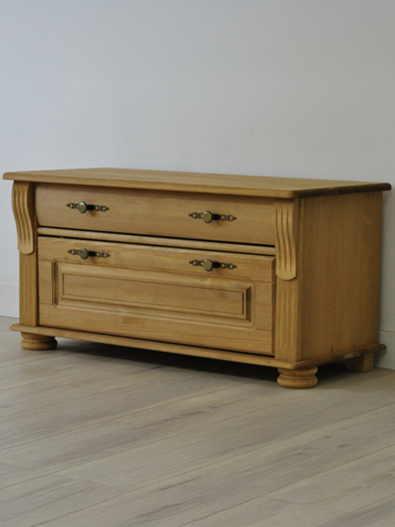 Скамья в прихожую Сюзанна из сосны, обувница