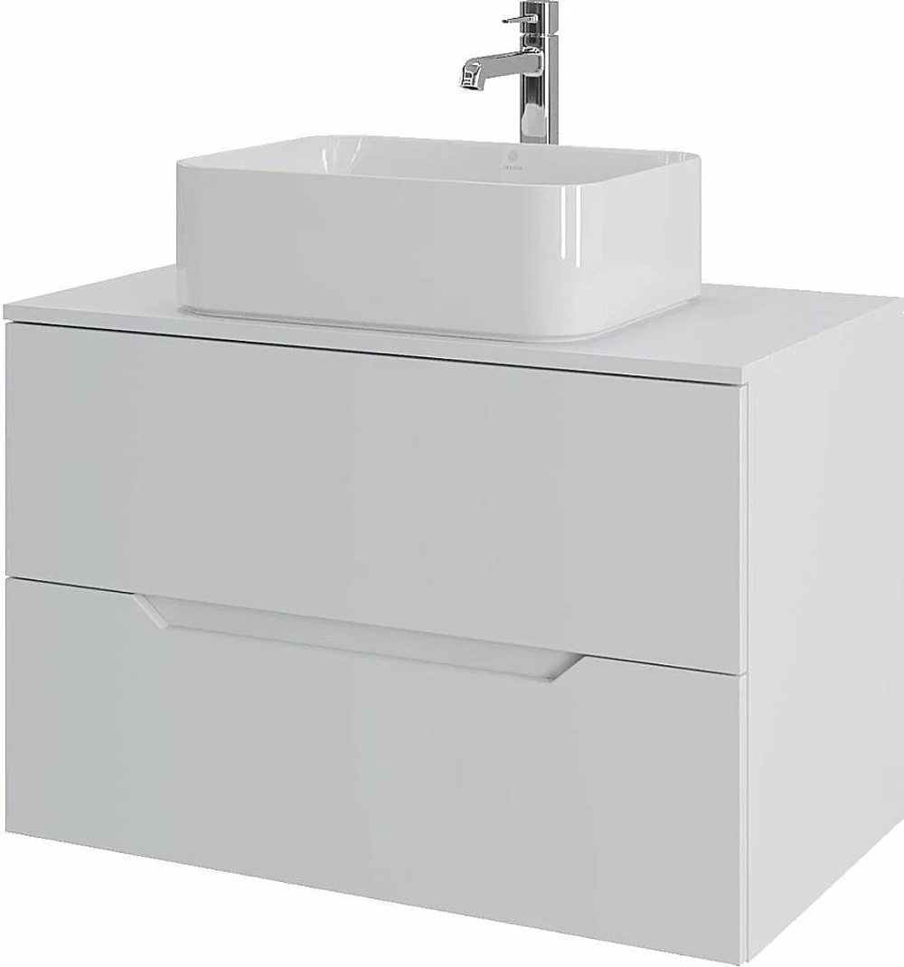 Тумба с раковиной Orange Line 80 Li-80TuwMDF+B02-460W белый