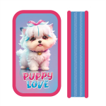 Пенал 2 секц. большой тканевый торец 190/105 "Щеночки 2024" (Пчелка)