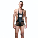 Оригинальное мужское боди с кармашком (Размер: S-M) (Цвет: черный)