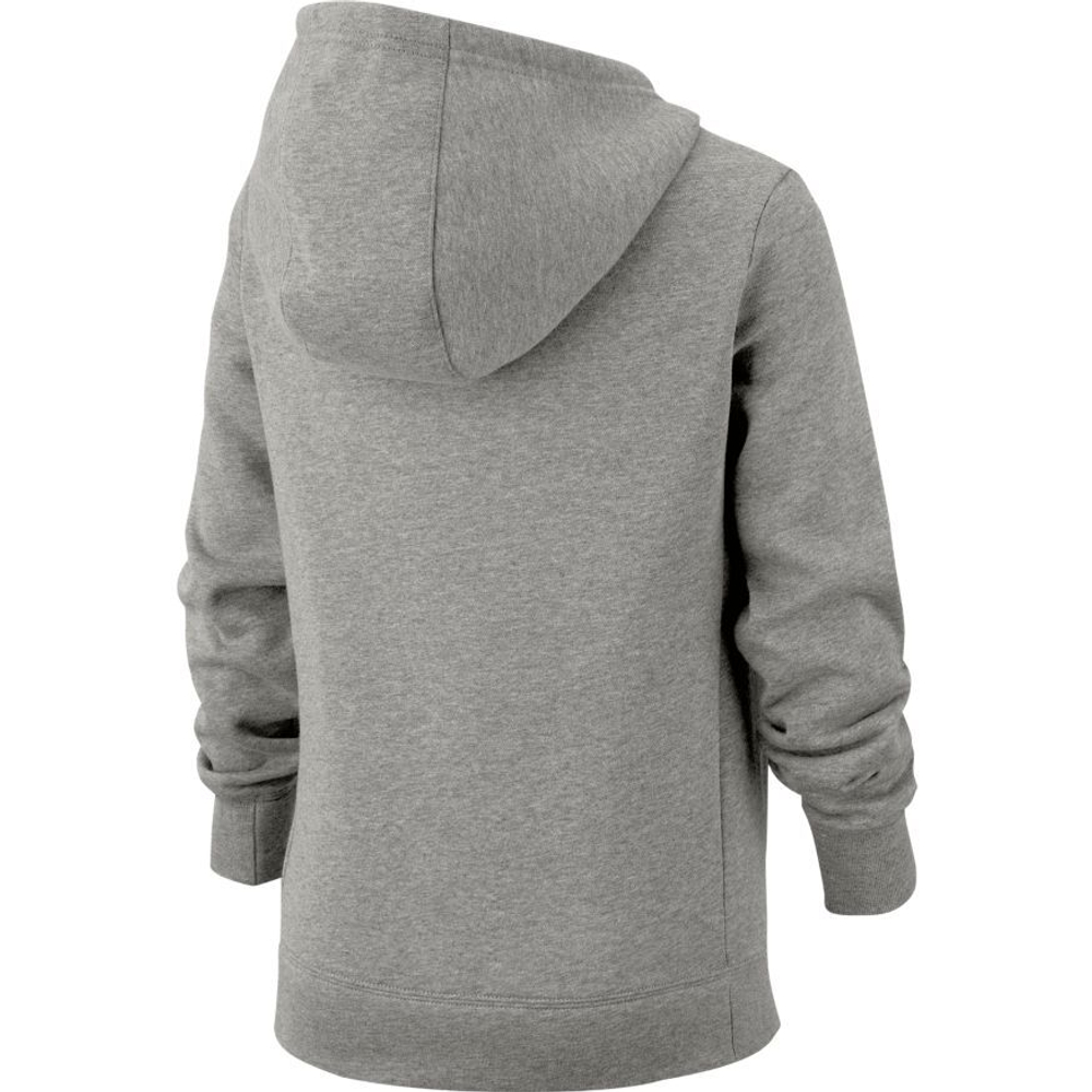 Кофта для девочки теннисная  Nike Sportswear Pullover Hoodie - carbon heather/lt zitron