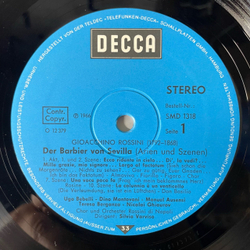 Винтажная виниловая пластинка LP Gioacchino Rossini, Teresa Berganza, Fernando Corena, Nicolai Ghiaurov, Севильский Цирюльник Опера, Der Barbier Von Sevilla (Германия 1975)