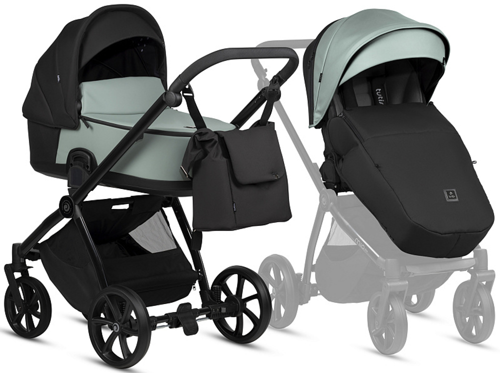 Детская коляска Tutis Mio 3 Plus Essential Кожа 3 в 1 039 Sage