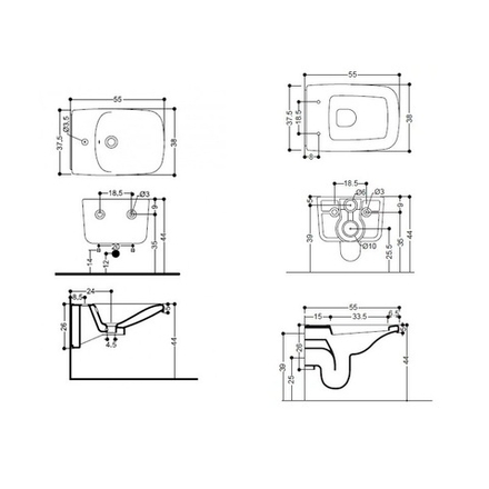 Комплект AXA Moss: биде подвесное, унитаз подвесной, сиденье без микролифта, белый 2102001-2101001-AA2101