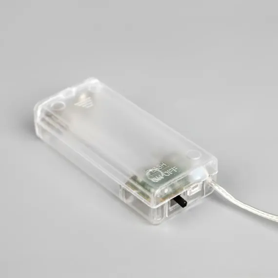 Гирлянда нить-роса с насадками Ёлочка 2 м., IP20, 20 холодных белых LED, 2 режима, ААх2, Luazon Lighting (7867177)