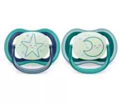 Əmzik\ ultra air soother nighttime, 6-18m, 2-pack, deco boy