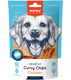 Wanpy Dog Лакомство для собак "Хрустящие чипсы" из курицы 60гр.