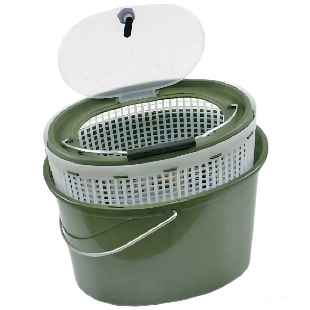 КАН рыболовный с сеткой (пластик) 8 л 31,5х21х21 см