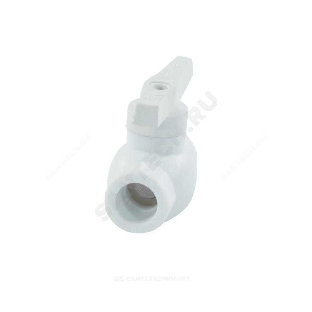 Кран шаровой PP-R белый Дн 25 внутренняя пайка VALFEX 10144025