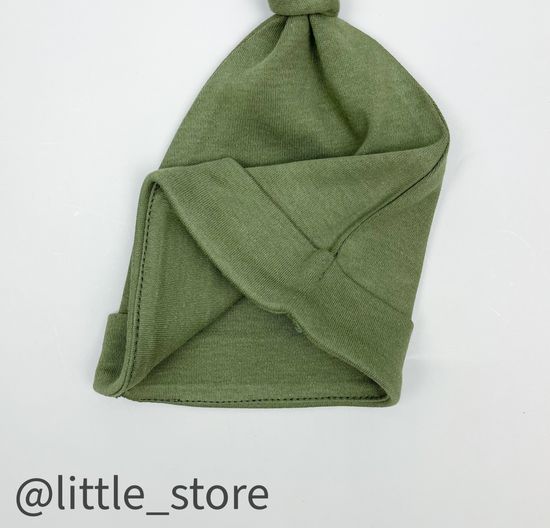 Шапочка однослойная "Веселые жирафы" хаки