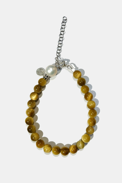 Браслет HONEY COMB из медового тигрового глаза