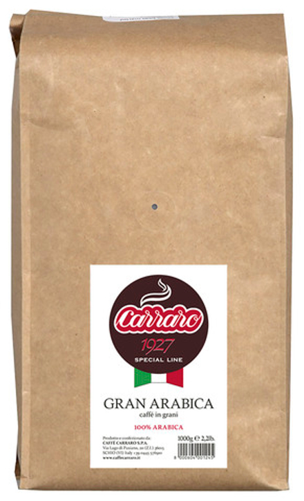 Кофе в зернах Carraro Espresso Gran Arabica, 1 кг (Карраро)