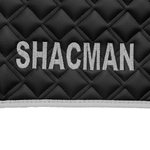 Ковры SHACMAN F3000 (экокожа, черный, серый кант, серая вышивка)