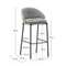 Барный стул Eamy светло-серый с натуральной отделкой