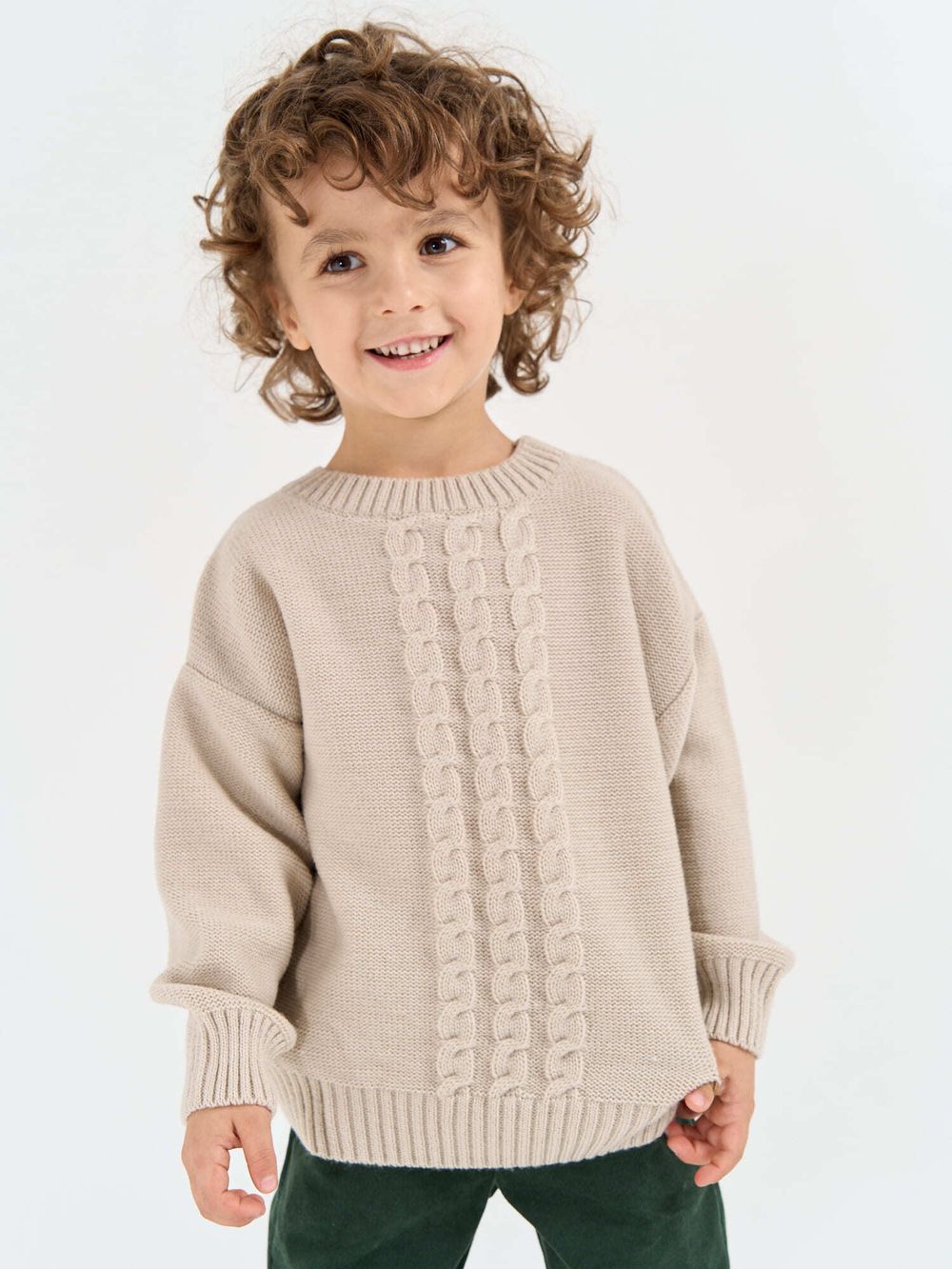 Джемпер вязаный "Серая дымка"