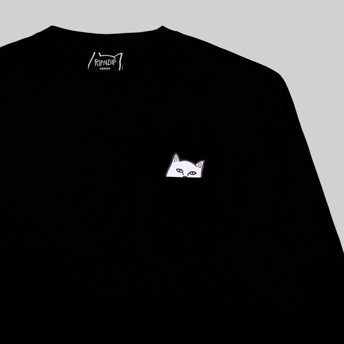 Лонгслив мужской Ripndip Lord Nermal Pocket артикул:RND1416 - купить в магазине Дайс