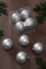 Набор новогодних шаров (4 шт) матовые