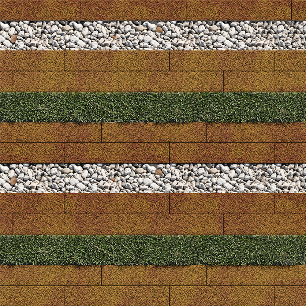 Тротуарная плитка ГАЗОННАЯ РЕШЕТКА - Листопад гранит Каир