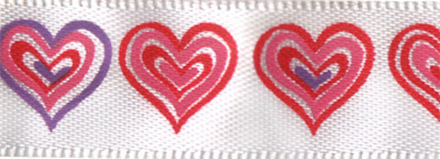 Лента атласная 12 мм с рисунком, цв.H11/001