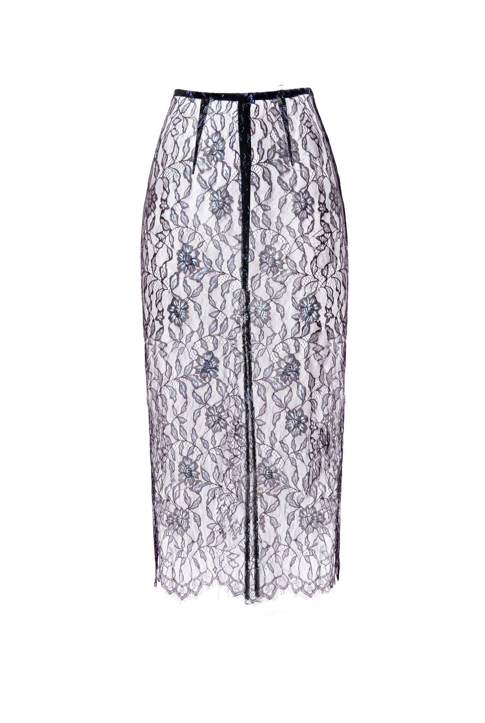 «Soft lace skirt» Прозрачная юбка миди из кружева.
