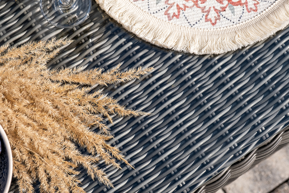 "Боно" лаунж-зона из искусственного ротанга, цвет графит