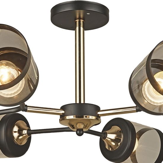 Люстра потолочная Reluce E27 03592-0.3-6 FGD+BK