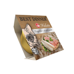 Best Dinner Holistic Влажный консервированный полноценный корм для взрослых и стерилизованных кошек. Мясные волокна в желе "Индейка с белой рыбой" (упаковка 6 шт * 75 г)