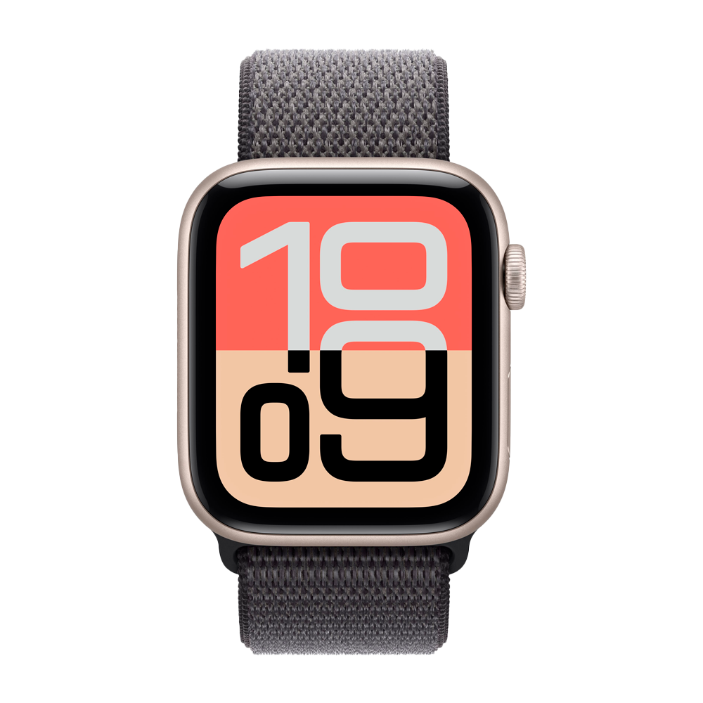 Умные часы Apple Watch SE 3 (2025) GPS, 44mm, Starlight Aluminium Case with Dark Gray Sport Loop