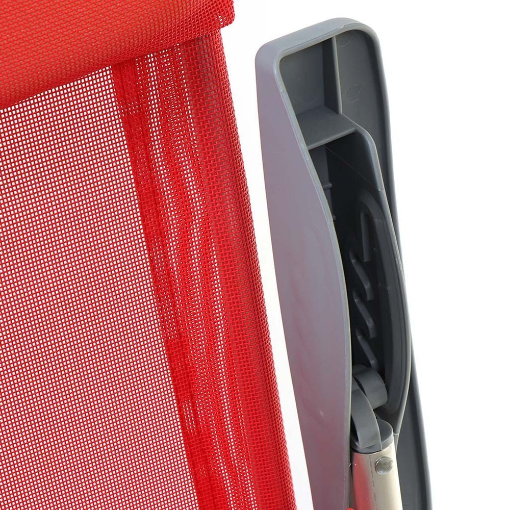 Кресло складное пляжное 60х60х112 см, красное, 100 кг, Green Days, YTBC048-3