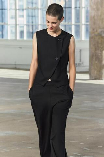 ZARA БРЮКИ В ПИЖАМНОМ СТИЛЕ — ZW COLLECTION, ЧЕРНЫЙ