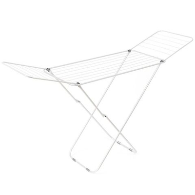 Сушилка для белья напольная, 16 м, 180х50х105 см, складная, 15 кг, с пластиковыми частями, бело-серая, Aqwin, VPF35