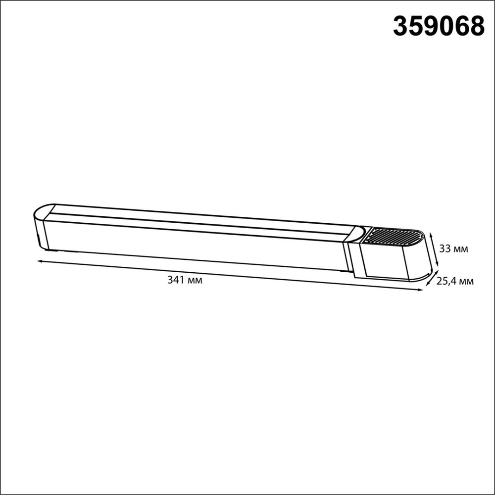 359068 DRIVE NT23 176 черный Драйвер для накладного шинопровода (арт.135193-135196) IP20 100W 48V SMAL