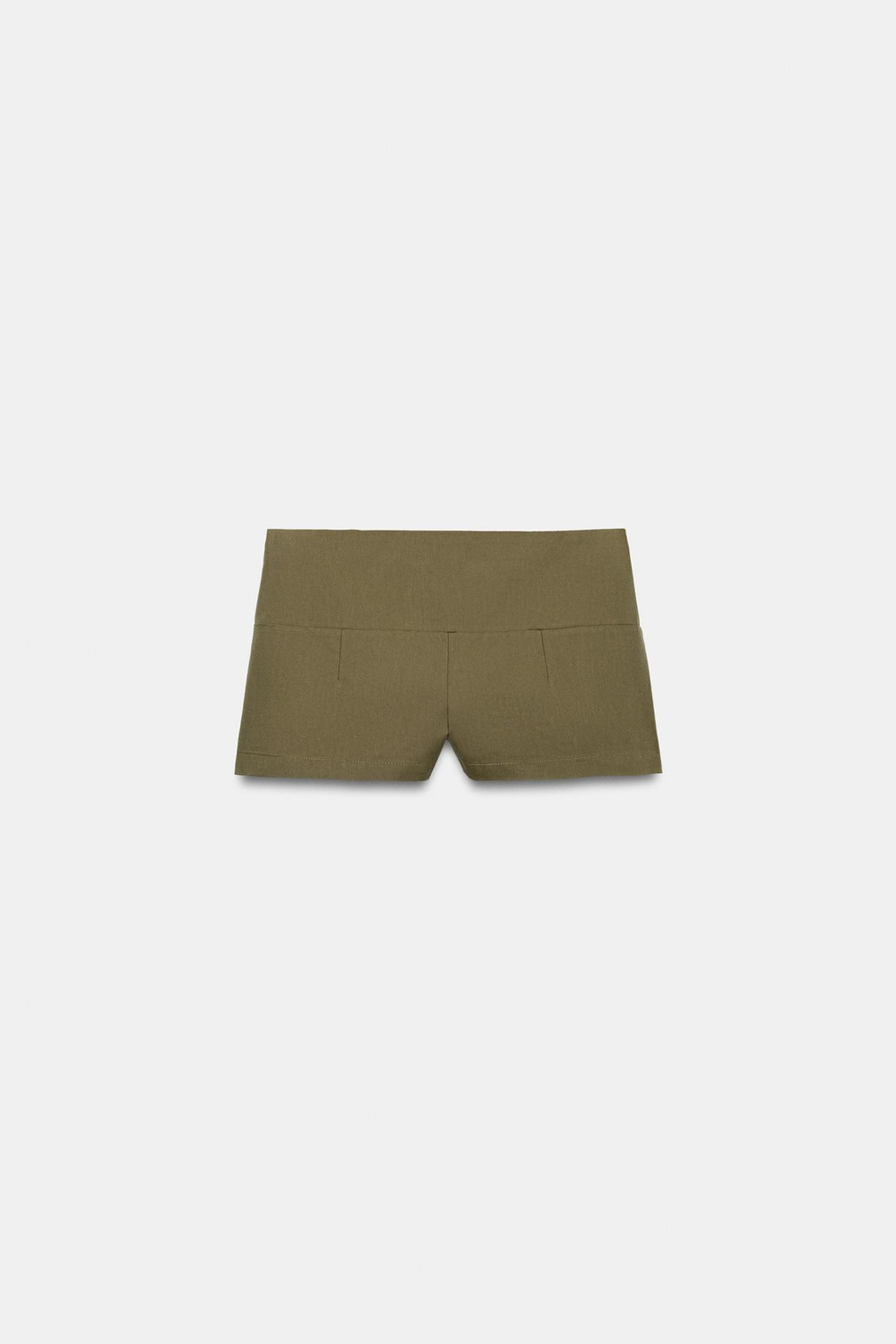ZARA МИНИ-ШОРТЫ С ПУГОВИЦАМИ, ХАКИ
