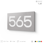 Номер на дверь 565, табличка на дверь для офиса, квартиры, кабинета, аудитории, склада, серая 120х70 мм, Айдентика Технолоджи