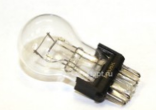 Автолампа  W 12-W21/5W (цок пластик) 2конт (W2.5x16d) БЕЛАЯ Маяк #61157бцW/10