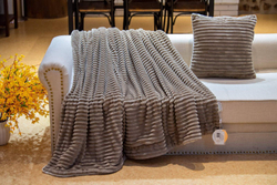 Плед 160x220 Sofi De MarkO Полоса коричневый