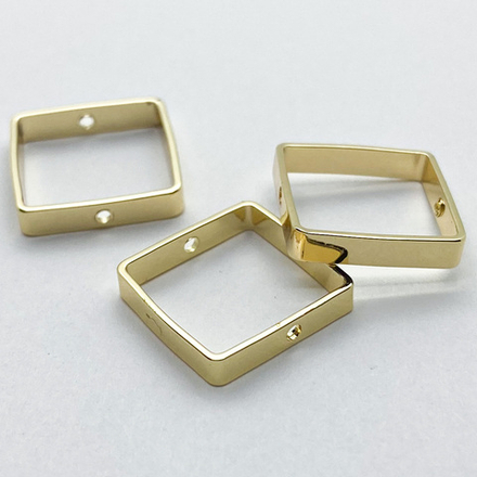 Коннектор-рамка, цвет золото, размер 15*3 мм, цена за 1 шт