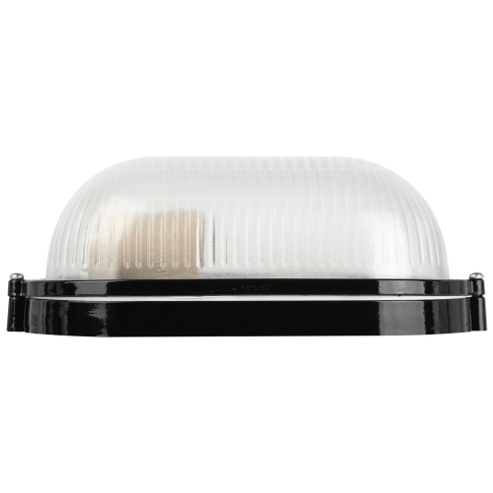 Светильник ЭРА НБП 04-60-001 Акватермо алюминий/стекло IP54 E27 max 60Вт 212х105 овал черный | Светильники ЖКХ IP54