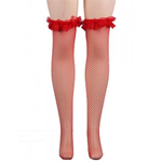 Чулки красные Fishnet (XS-L)